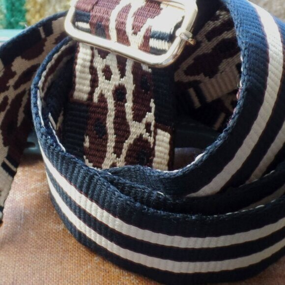 Crossbody Strap Adjustable Animal Print & Stripe NWOT - Picture 4 of 10